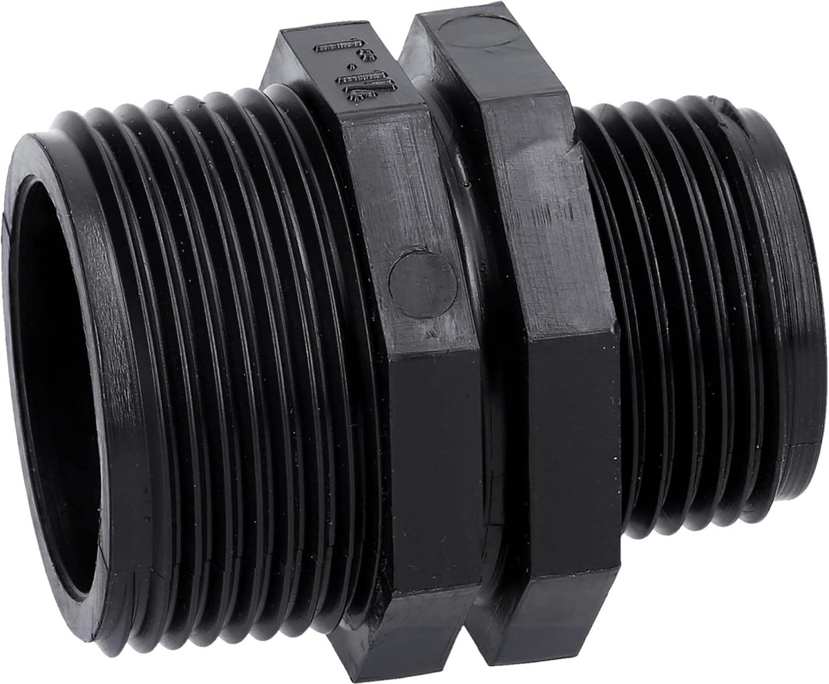 Adapter Nippel 1 1/4 naar 1 Inch - Dubbele Mannen Draad - Polypropyleen - Geschikt voor waterdistributie - ShopVlot
