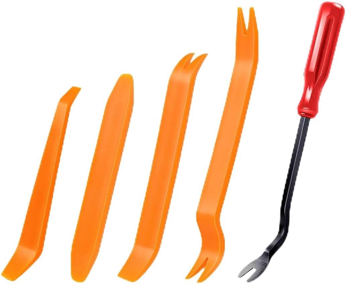 Car trim gereedschapset 5-delig - kunststof - perfect voor demontage van interieur - SnelShoppen