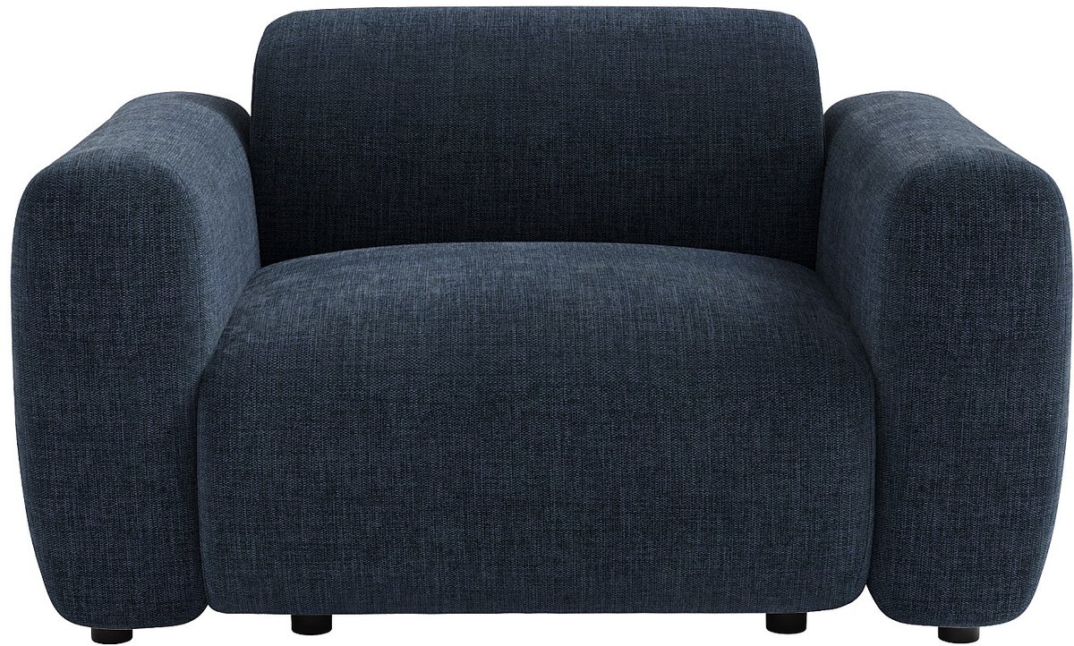 Vente-unique Fauteuil in blauwe stof van Maison Céphy POGNI