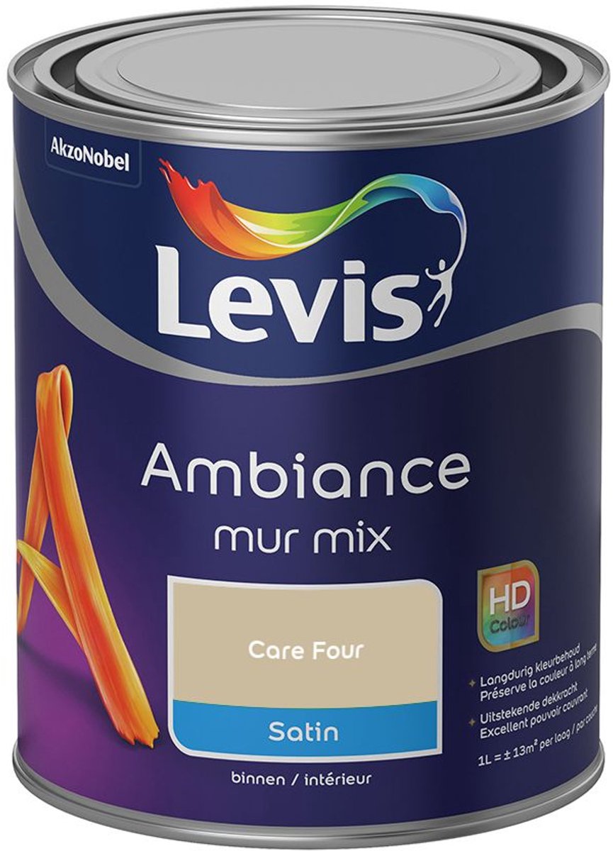 Levis - Ambiance Mur Satin Mix - Care Four - Mengverf - 1 L