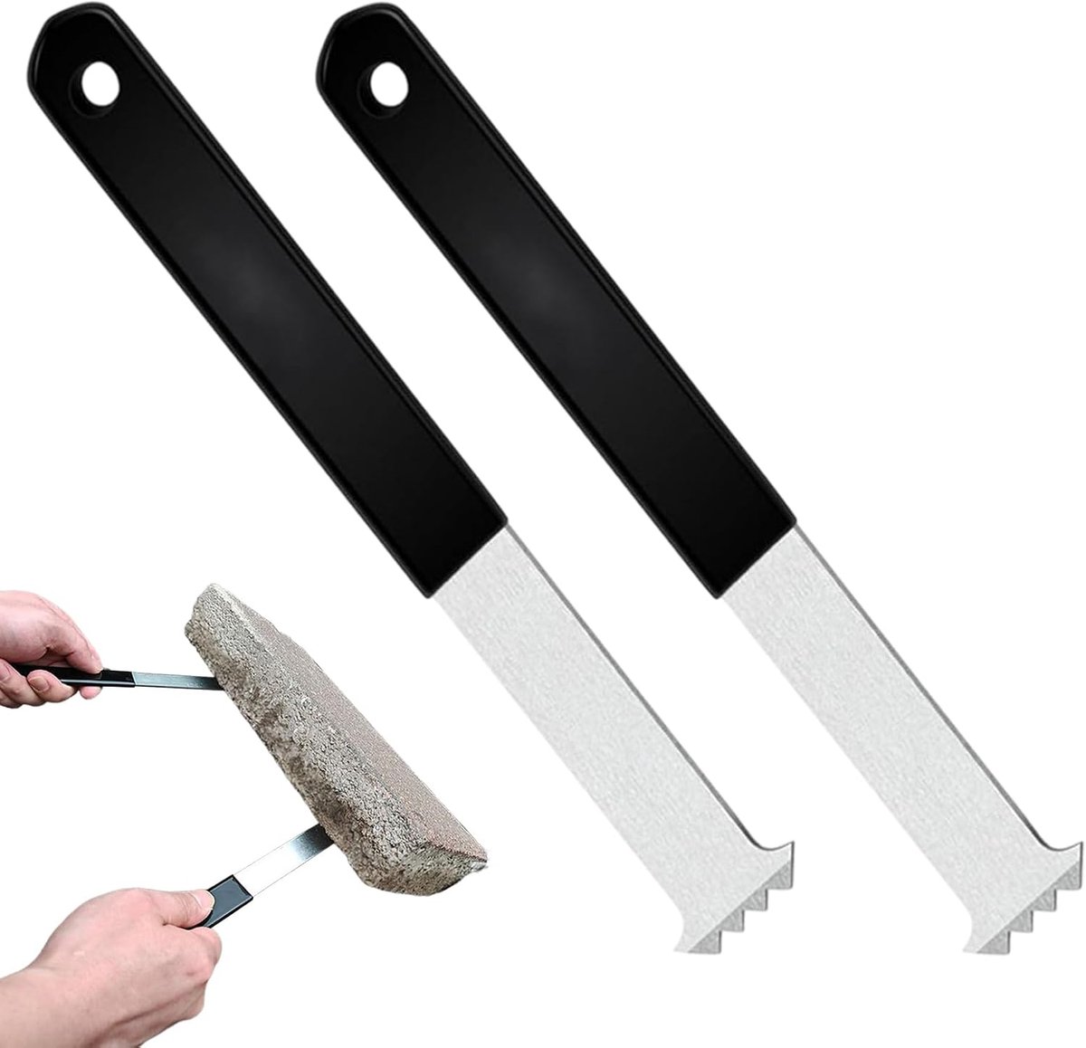 Bestratingsverwijderaar - Tegel trekker - Tuinonderhoud - Dubbele gewrichtsschraper - 23 cm - Zilver