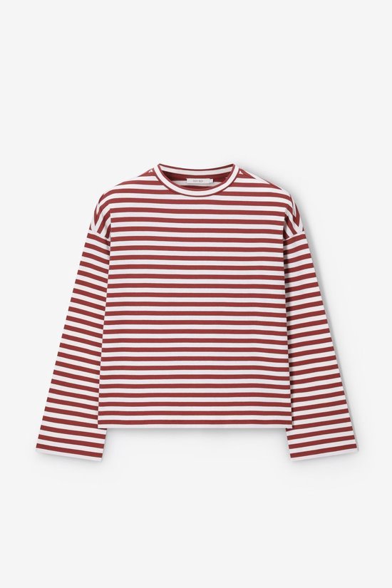 Donkerrood Gestreept T-shirt