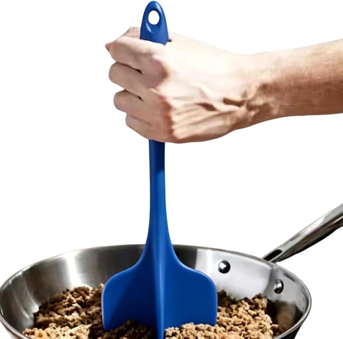 Vleesvermaler - Keukengadget - Maaltijdvoorbereiding - Antiaanbak - 28 cm - Blauw