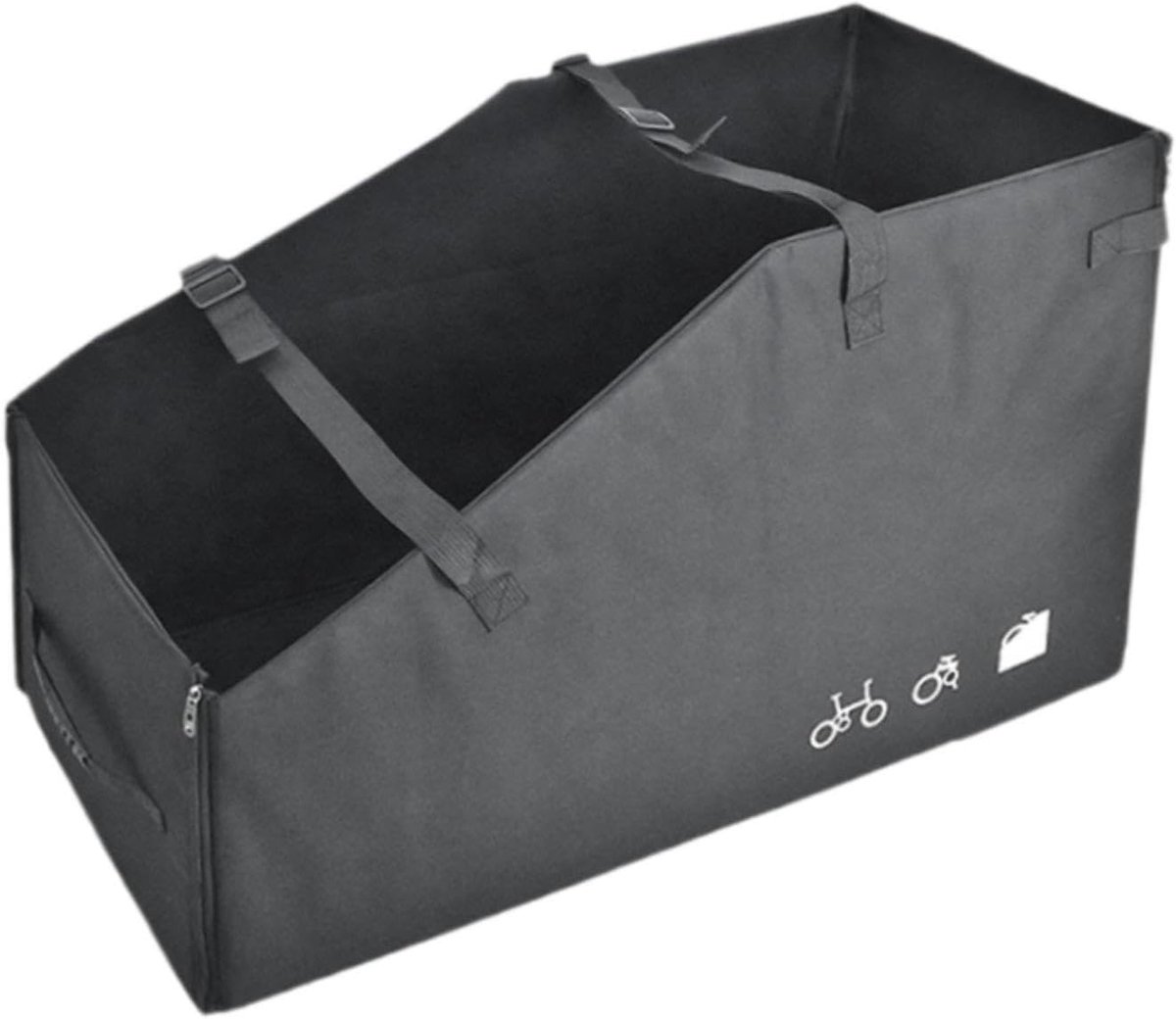 Opbergtas Vouwfiets - Fietstas Koffer - Veilig Vervoeren - Sterke Oxford Stof - 82 cm - Zwart