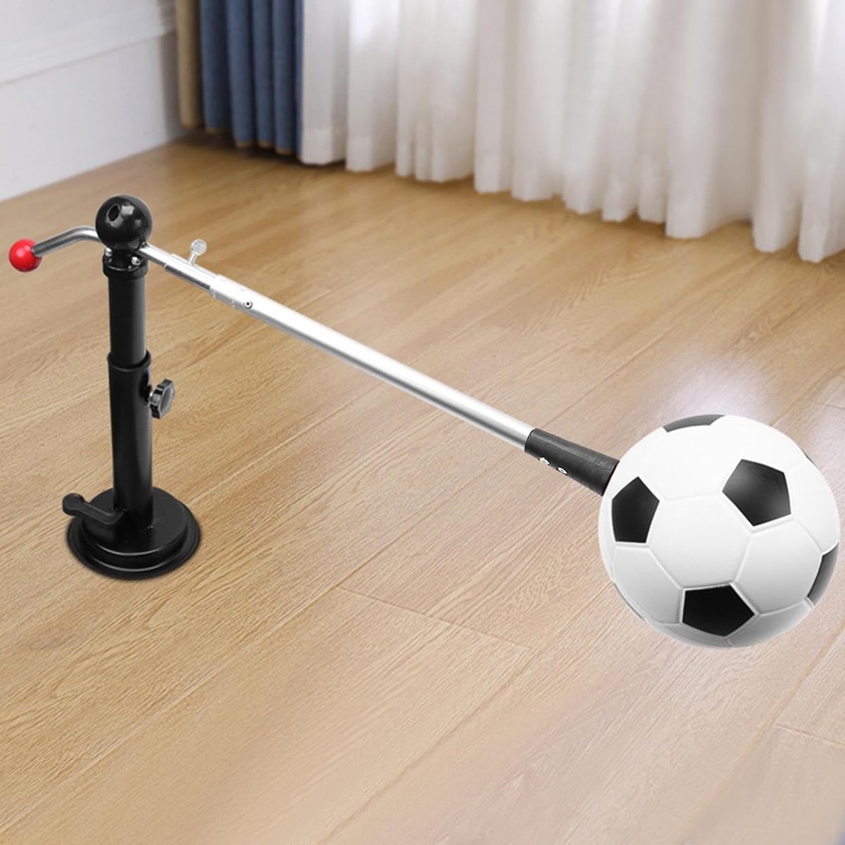 Voetbaltrainer - Solo oefenapparaat - Balcontrole verbeteren - 360 graden rotatie - 42 x 19 cm - Zwart