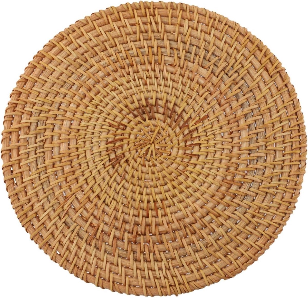 Rotan Onderzetters - Tafelbeschermers - Hete Gerechten - Natuurlijke Materialen - Meerdere Maten - Geel