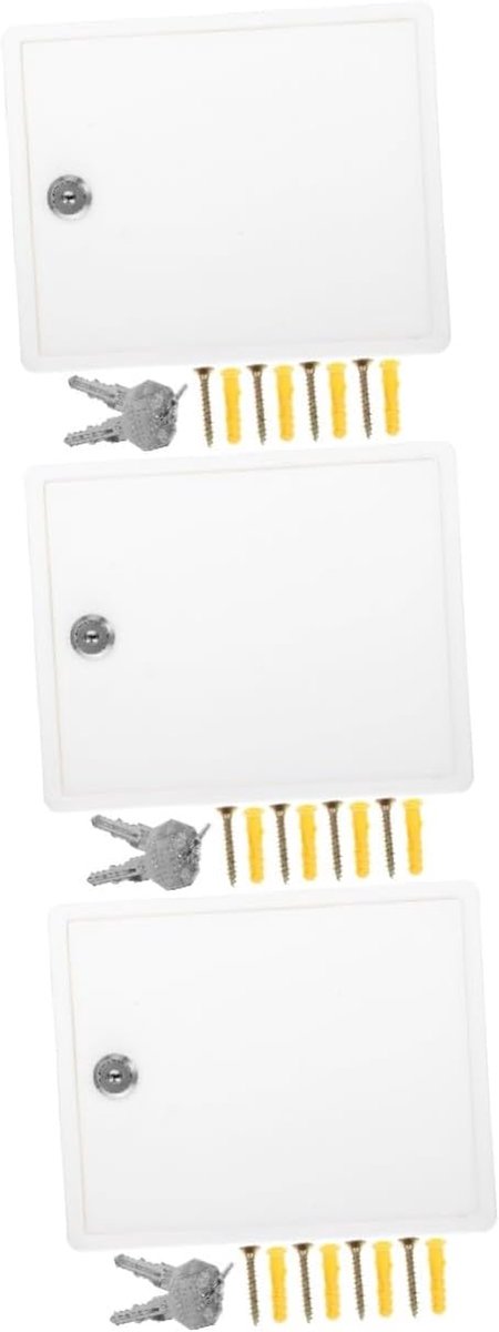 Brievenbus Pakketbox - Buitenpost Pakketkluis - Veilig Pakket Ontvangen - Met Slot - 21.5x17.5x9.5cm - Wit