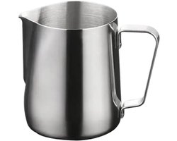 Koffiepot Roestvrij Staal - Koffieketel Melkopschuimer - Barista Kwaliteit Thuis - Druppelvrije Lekvrije Uitloop - 100 ml - Zilver