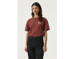 GARCIA Dames Print T-shirt Rood Korte mouw