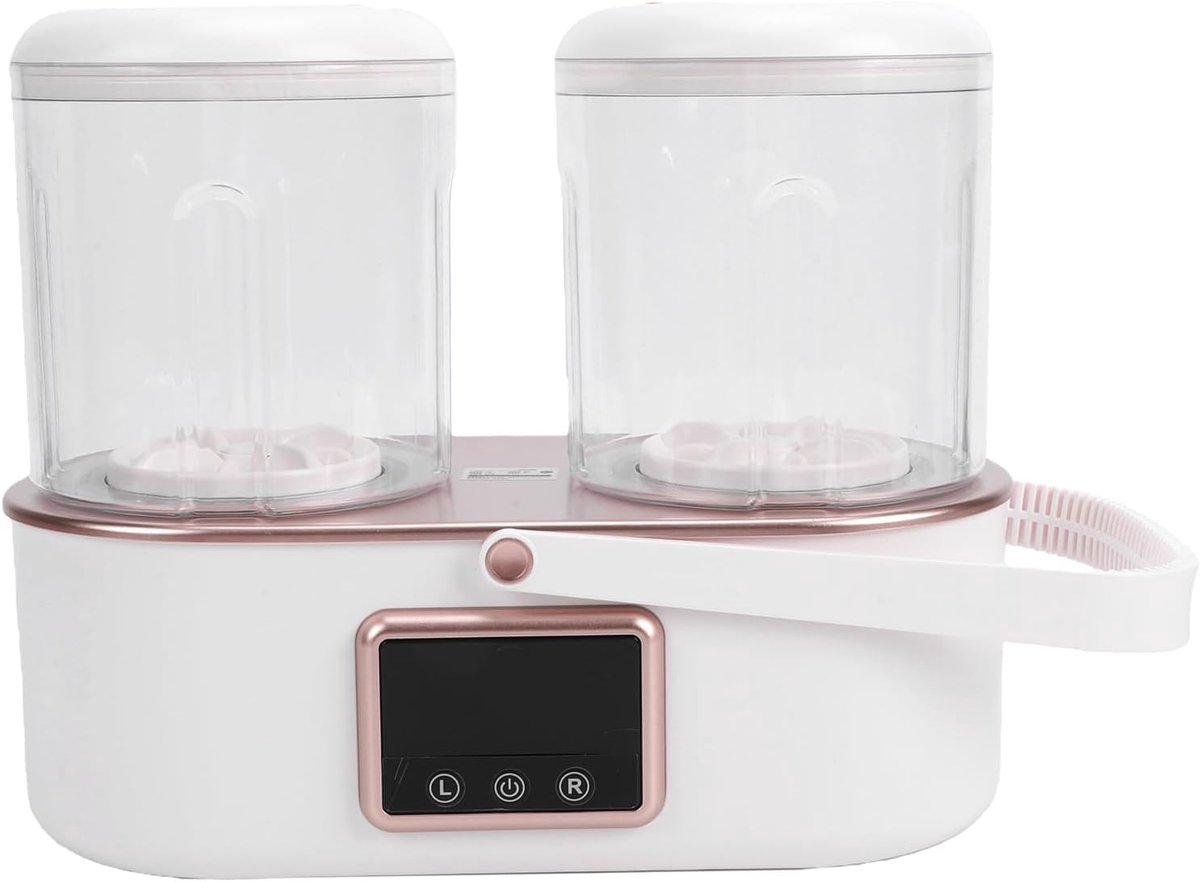 Draagbare Wasmachine Mini Wasmachine Kleine Kleding Wassen Dubbele Kamers 33.5 x 32.5 x 18 cm Wit