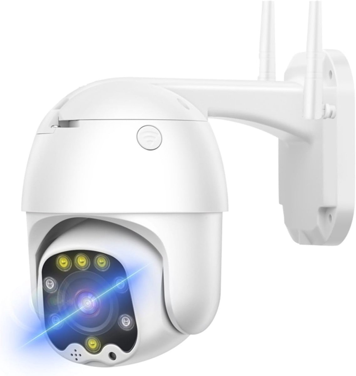 Beveiligingscamera Buiten - IP Camera PTZ - Woning Beveiligen - 5MP Super HD - 5x Optische Zoom - Wit