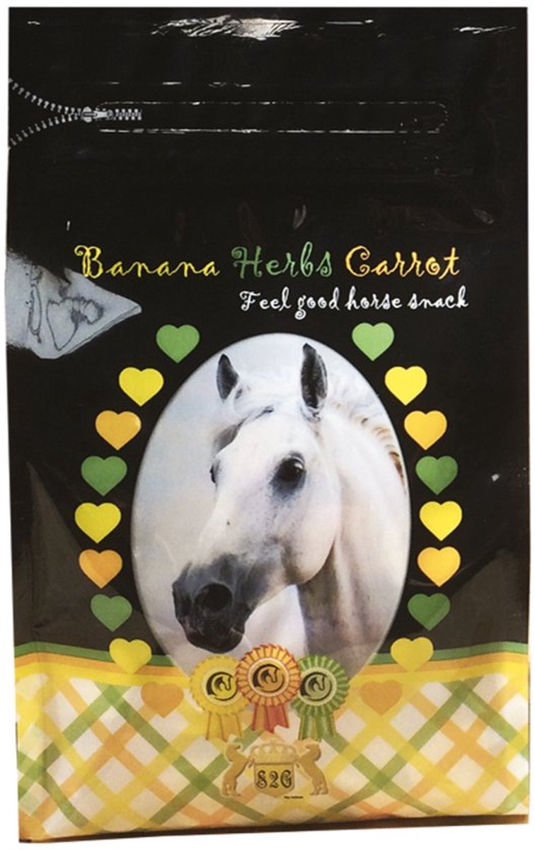 PAARDENSNOEPJES S2G BANANA/HERBS/CARROT 1KG