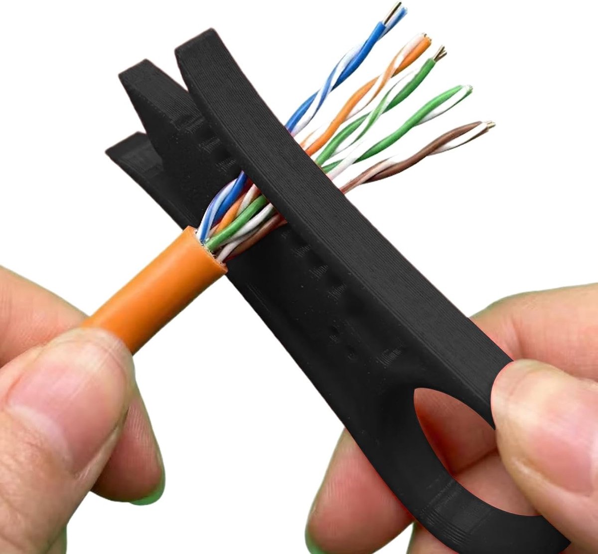 Kabelstriptang - Draadstripper Gereedschap - Netwerk Installatie - Behoudt Kabelintegriteit - 7.9x2.7x0.6cm - Zwart