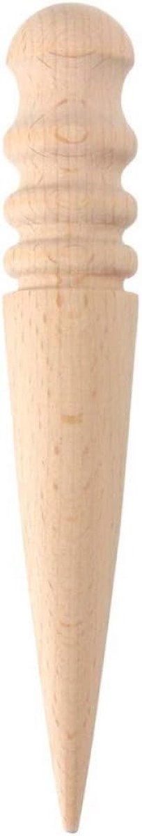 Leder Bewerker - Polijst Tool - Leder Afwerken - Meerdere Groeven - 15 cm - Houtkleurig