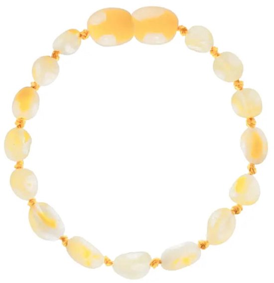 Baby Natura - Barnsteen Armband - Baby/peuter - Milk - 14 cm — afbeelding 2