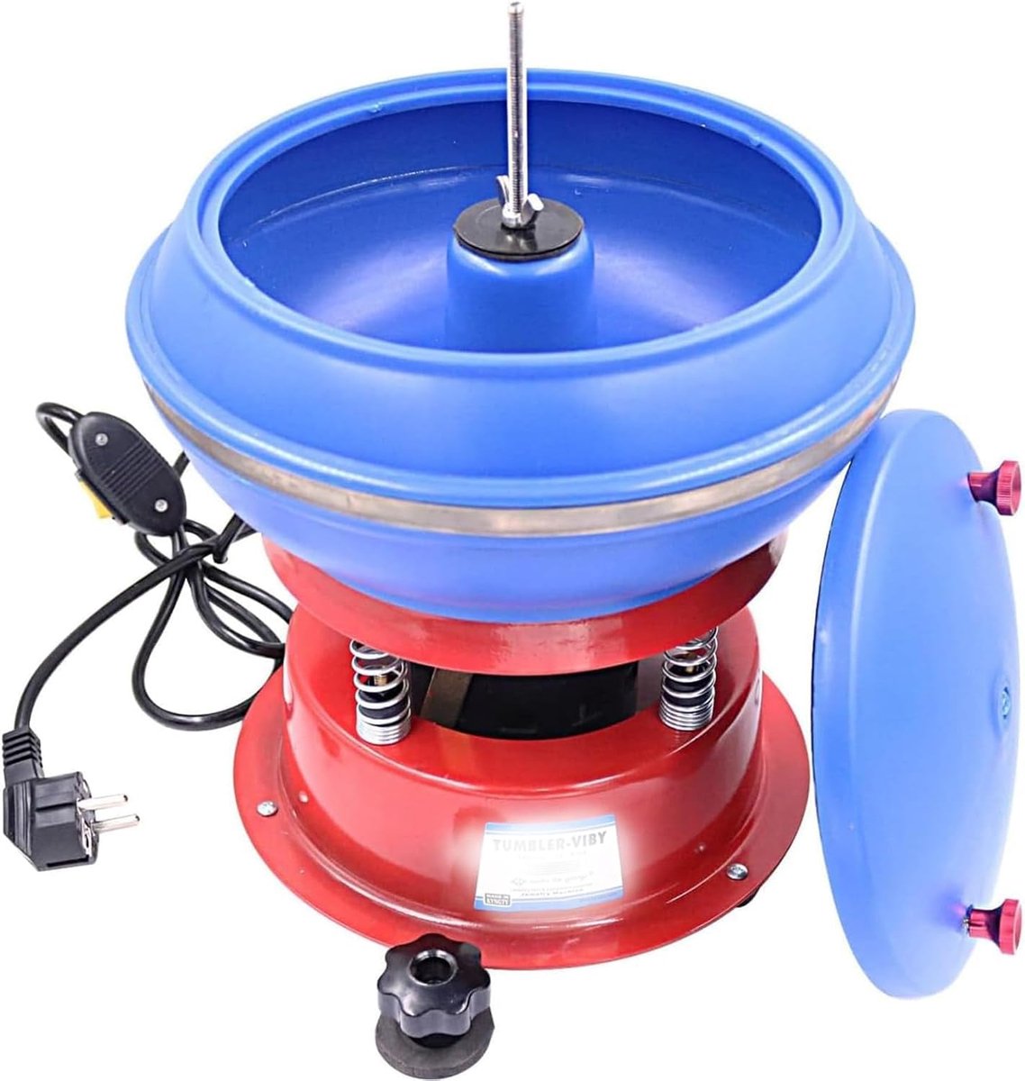 Polijstmachine Stenen - Edelsteen Polijster - Ambachtelijk Polijsten - Hoogfrequente Trillingen - 260 mm Cilinder - Zwart