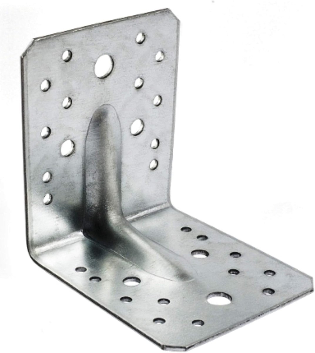 Gathoek 20 Stuks - Hoekverbinder Breedhoek - Houten Constructies - Grote Krachten Overdracht - 125x125x90mm - Zilver