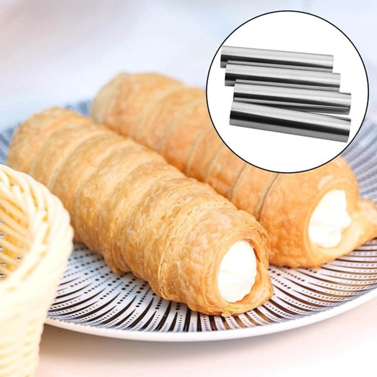 Roestvrijstal Cannoli-vormen Set van 16 stukken Inovra Plus