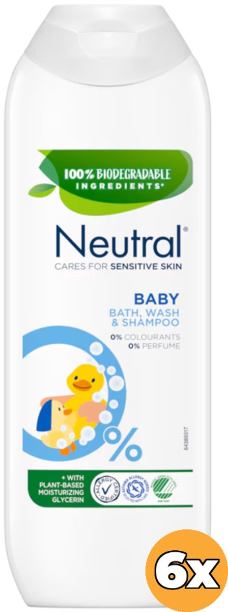 Neutral Baby Shampoo Parfumvrij - 6 x 250 ml - Voordeelverpakking van Neutral — afbeelding 2