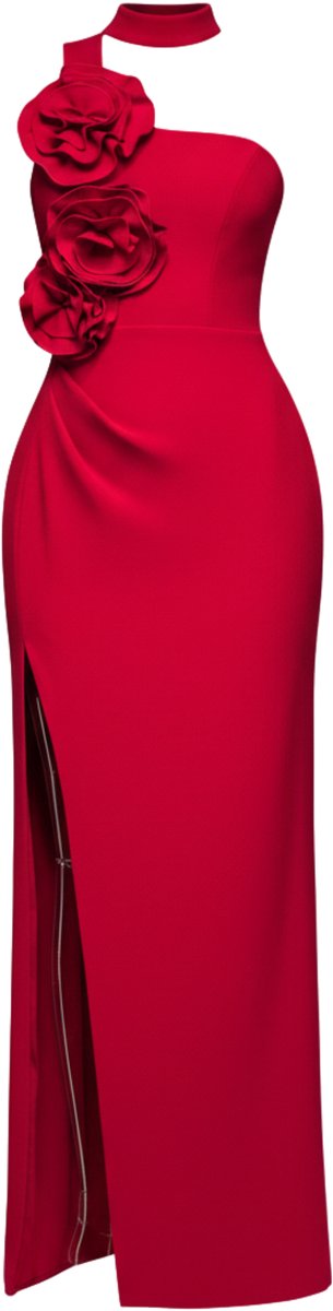 LARICA Jurk - polyester - mouwloos - rits Rood XS