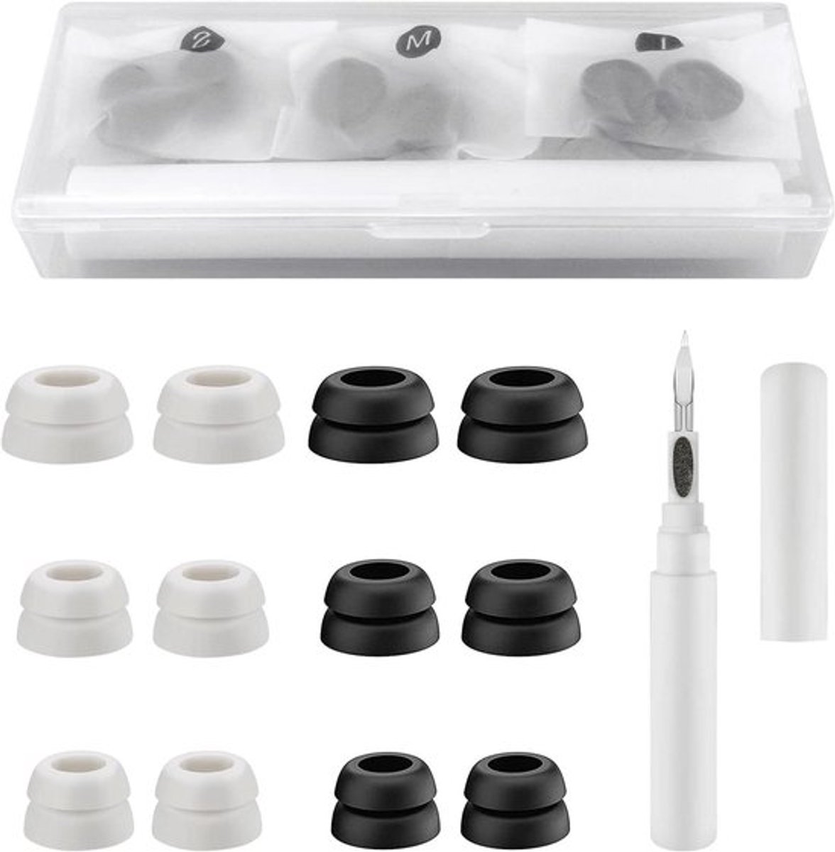 6 Paar Siliconen Oordopjes voor Samsung Galaxy Buds - Allecto Plus