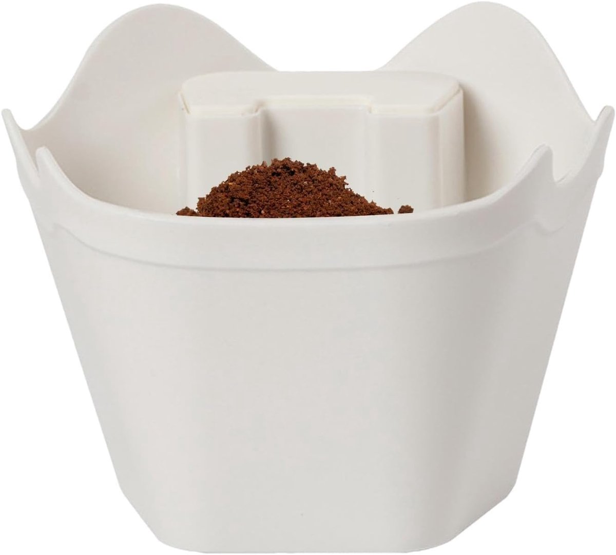 Espresso Afvalbak - Koffiedik Container - Koffie Bereiden - Antislip Basis - 127 cm - Wit