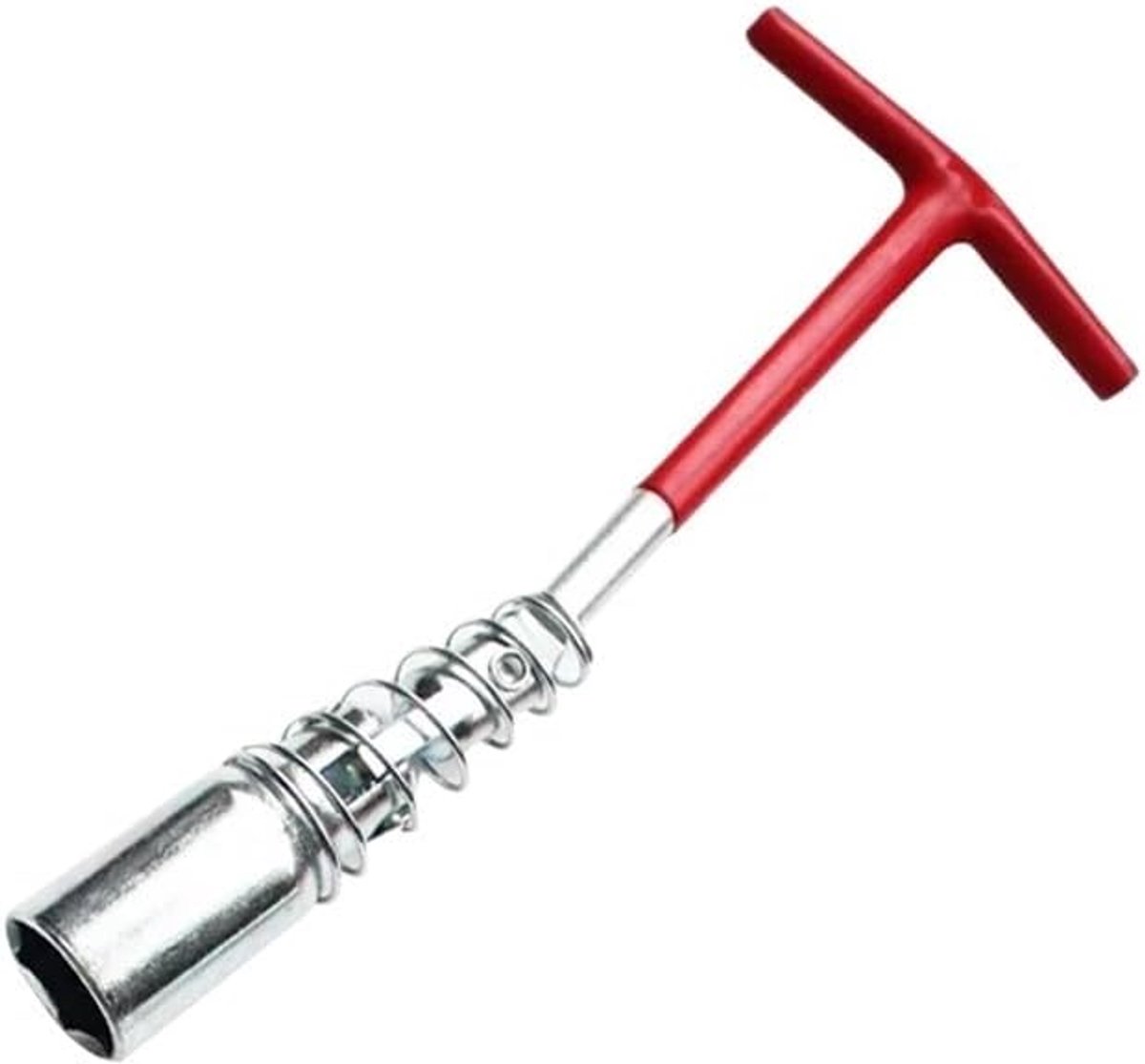 Bougie T-sleutel - Onderhoud Gereedschap - Motor Reparatie - Lange Handgreep - 21 cm - Zilver