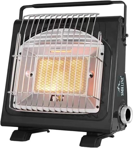 Draagbare Gasverwarming - Emaille Coating - 2-in-1 Koken en Verwarmen - 1,7 kW Vermogen - Voor Camping en Outdoor — afbeelding 2