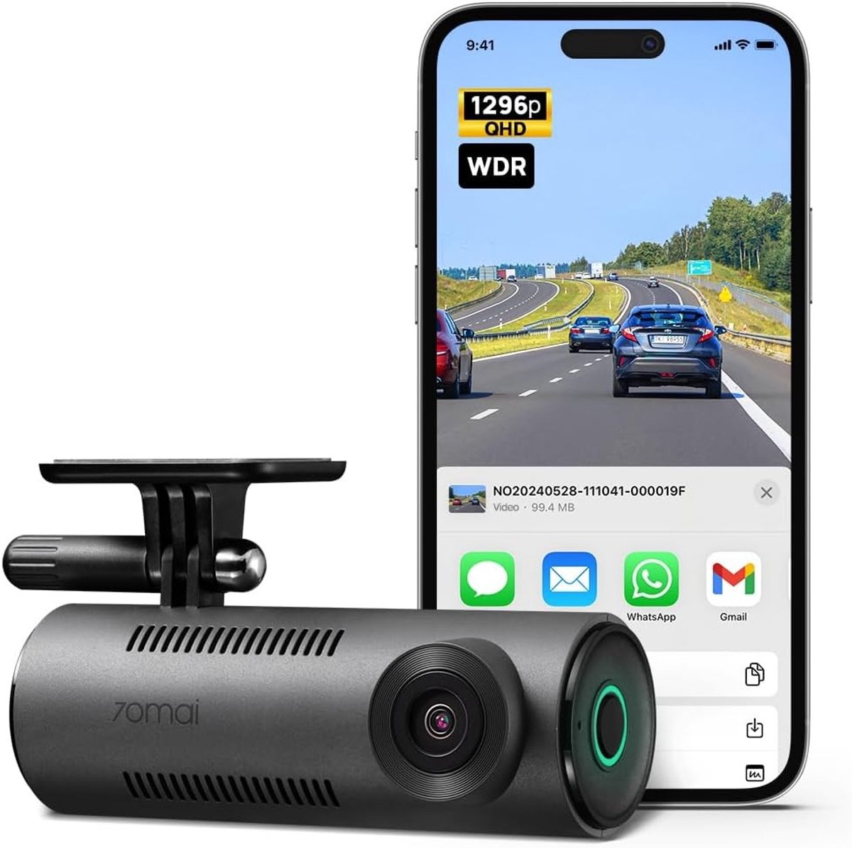 Dashcam - Zwart - 3K Resolutie - Bewegingsdetectie - Voor Auto's