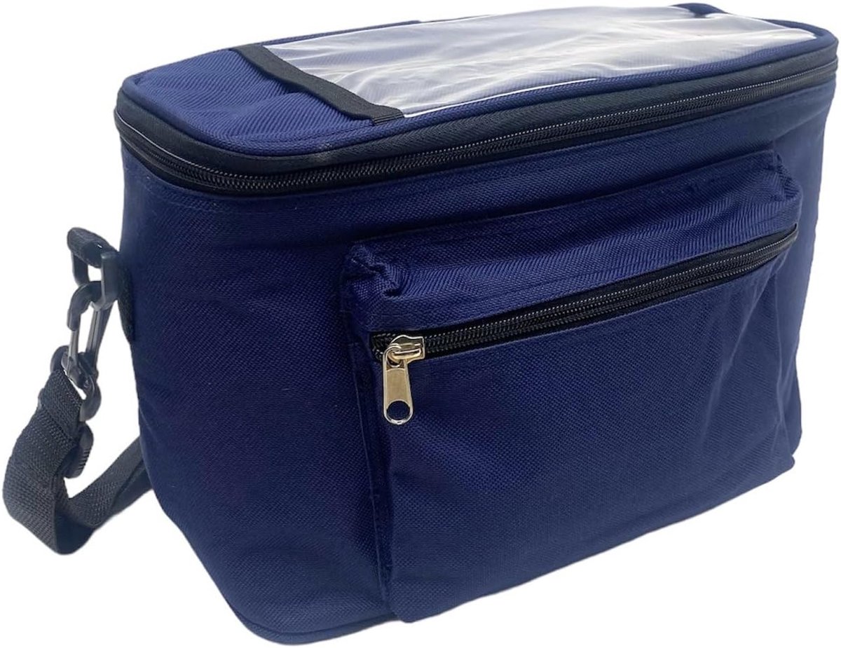 Koeltas - Isolatietas Lunchtas - Lunch Meenemen - Waterdichte Voering - 15 x 30 x 20 cm - Blauw