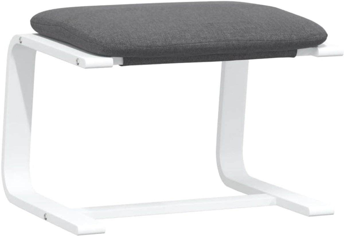 QIN® Voetenbankje of poef - Voetenbankje - Poef - Hockers en poefen - Donkergrijs - 51cm x 41cm x 40cm