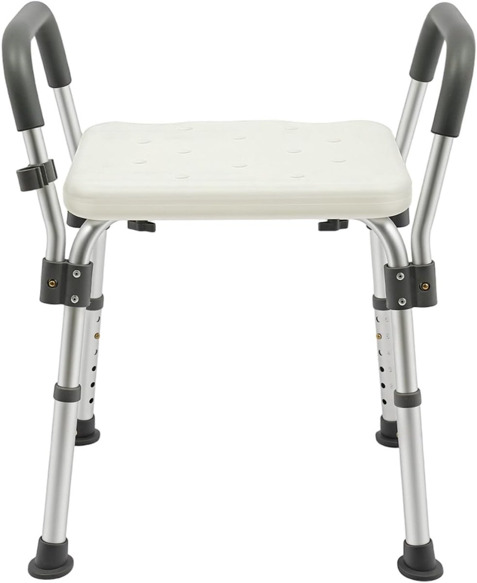 Douchekruk - Badstoel Douchestoel - Veilig Douchen - In Hoogte Verstelbaar - 37-49 cm - Wit