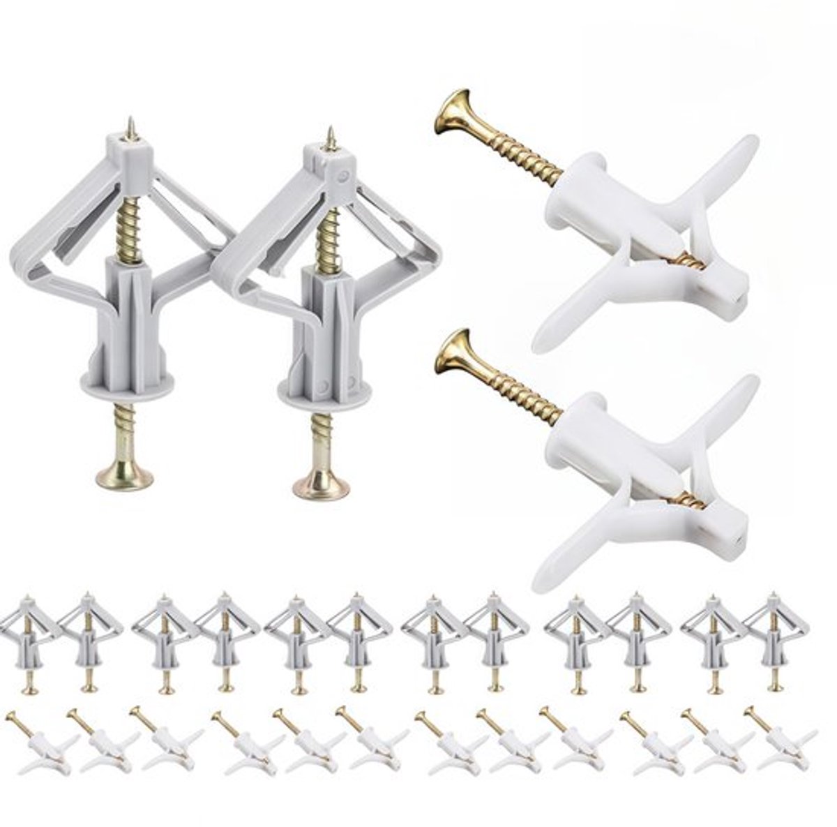Dailygoods- Gipsplaatpluggen 100 Stuks - Vlinder-/Vliegtuig