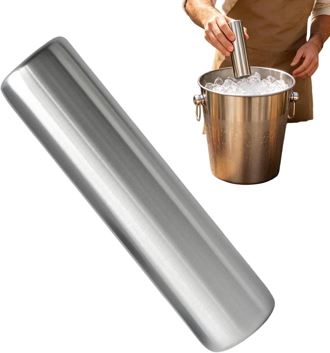 Koelelement Herbruikbaar - Koelpakket Lange Houdbaarheid - Buiten Eten Koel - Condensvrij Voedselveilig - 16 cm - Zilverkleurig