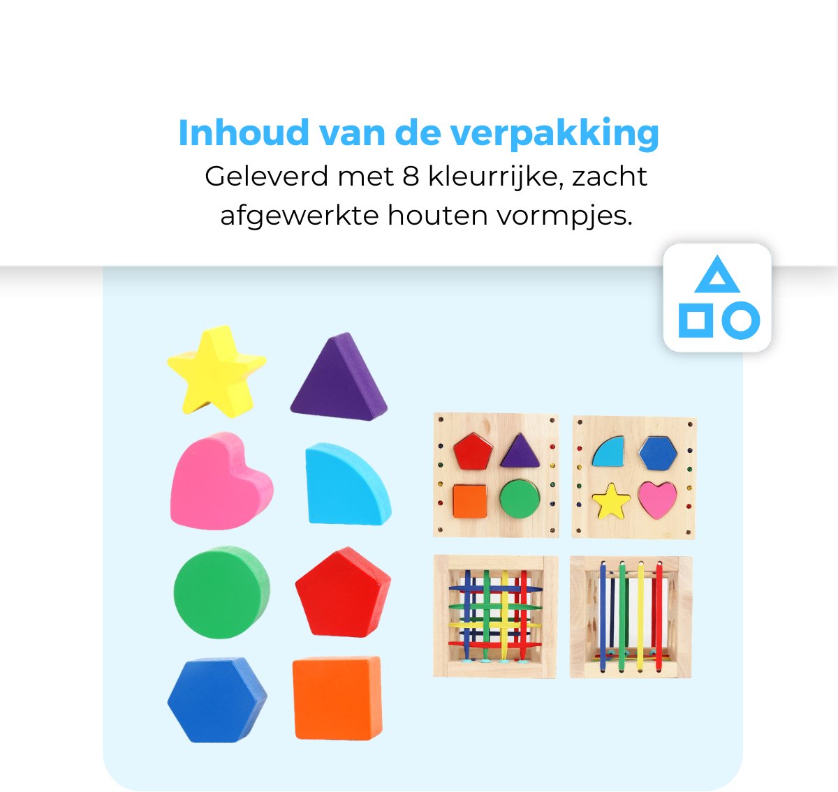 Mauzek® Houten Activiteiten Kubus – Montessori Speelgoed – Houten Speelgoed – Blokkendoos – Speelkubus – Sensorisch Speelgoed – Educatief Speelgoed – Vormenstoof – Peuter Speelgoed – Jongens – Meisjes – 1 jaar – 2 jaar –3 jaar –4 jaar — afbeelding 7