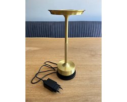 Lampe de table LED Warmpi Eclips Horeca - Set de 6 - Or - Avec station de charge, dimmable, 3 couleurs de lumière, IP54
