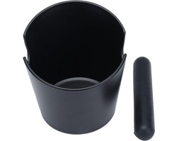 Koffieklopbak - Koffiedik bak - Koffiezetapparaat reinigen - Verhoogde spatrand - 13 x 13 x 13 cm - Zwart
