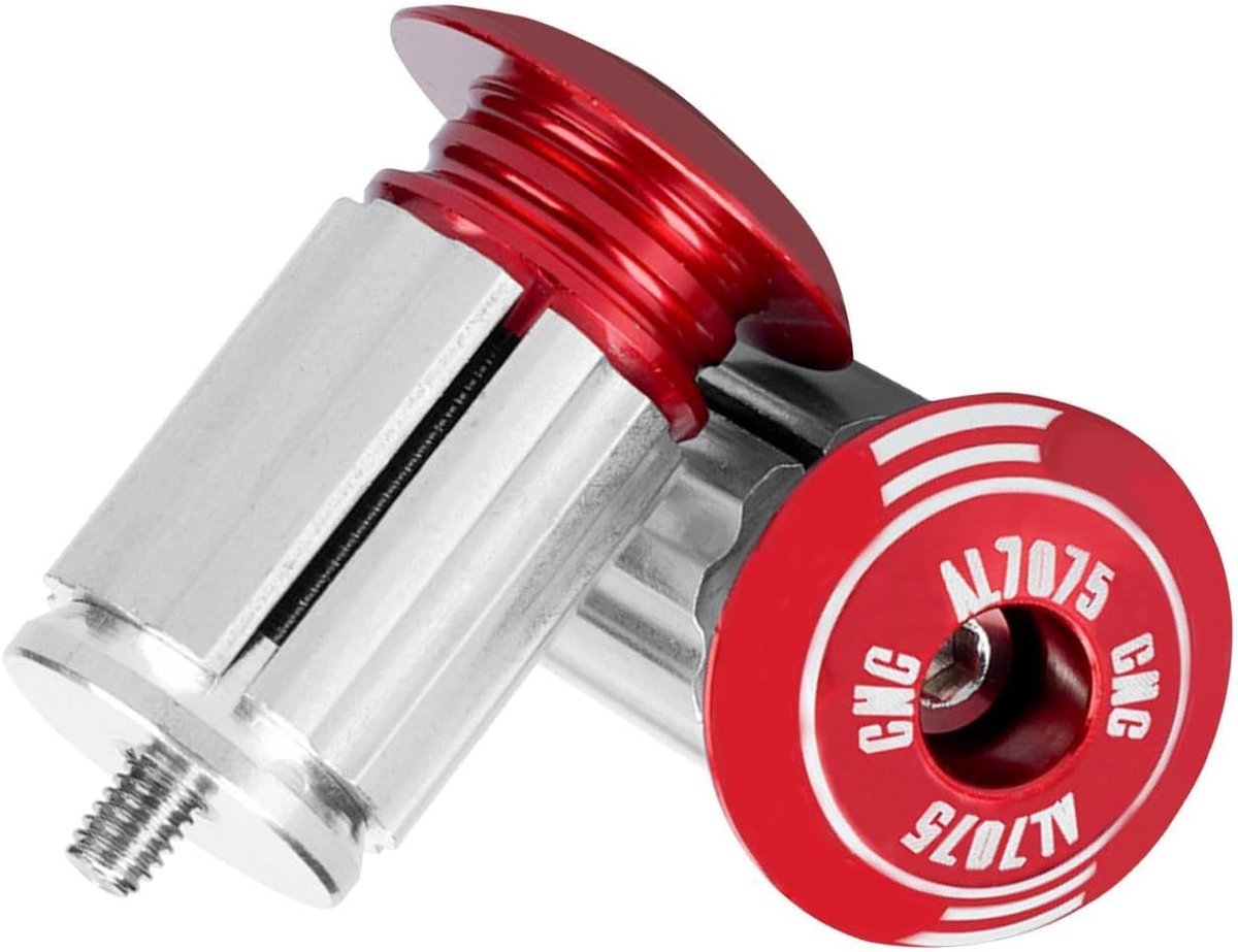 Stuuruiteinden - Handvat Grips - Fiets Beschermen - Geanodiseerd Aluminium - Paar - Rood