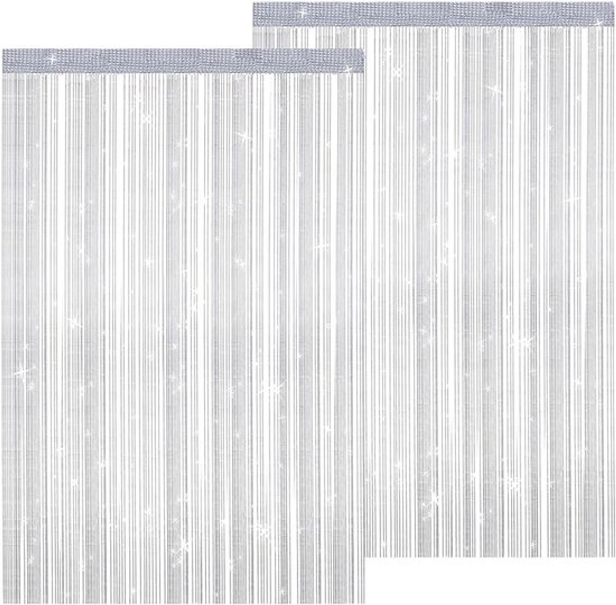 Set van 2 100x200 cm Inovra Plus gordijnen met glitter