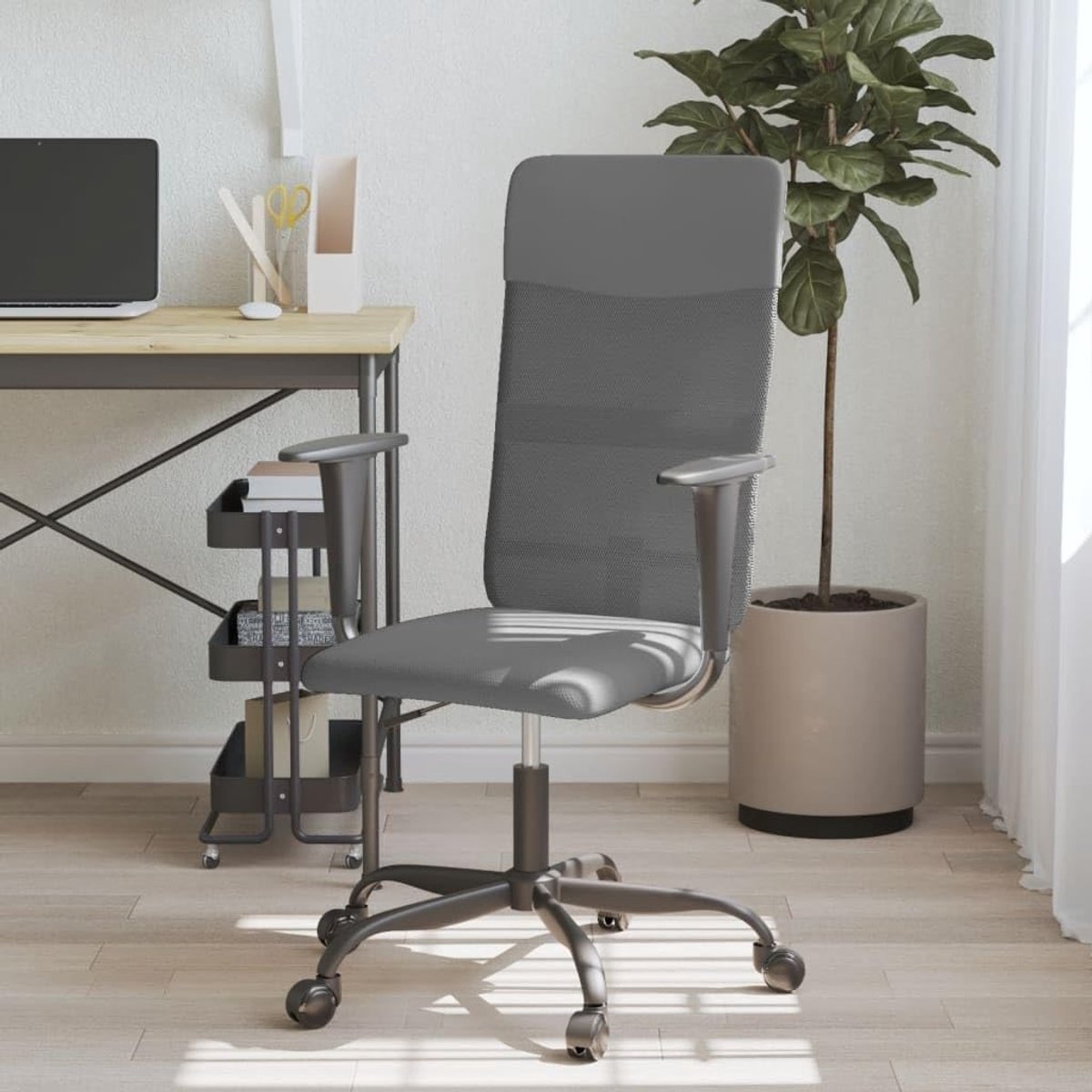 Kantoorstoel - Computerstoel Werkstoel - Comfortabel Werken - Ergonomisch Ontwerp - 86x49x11 cm - Grijs