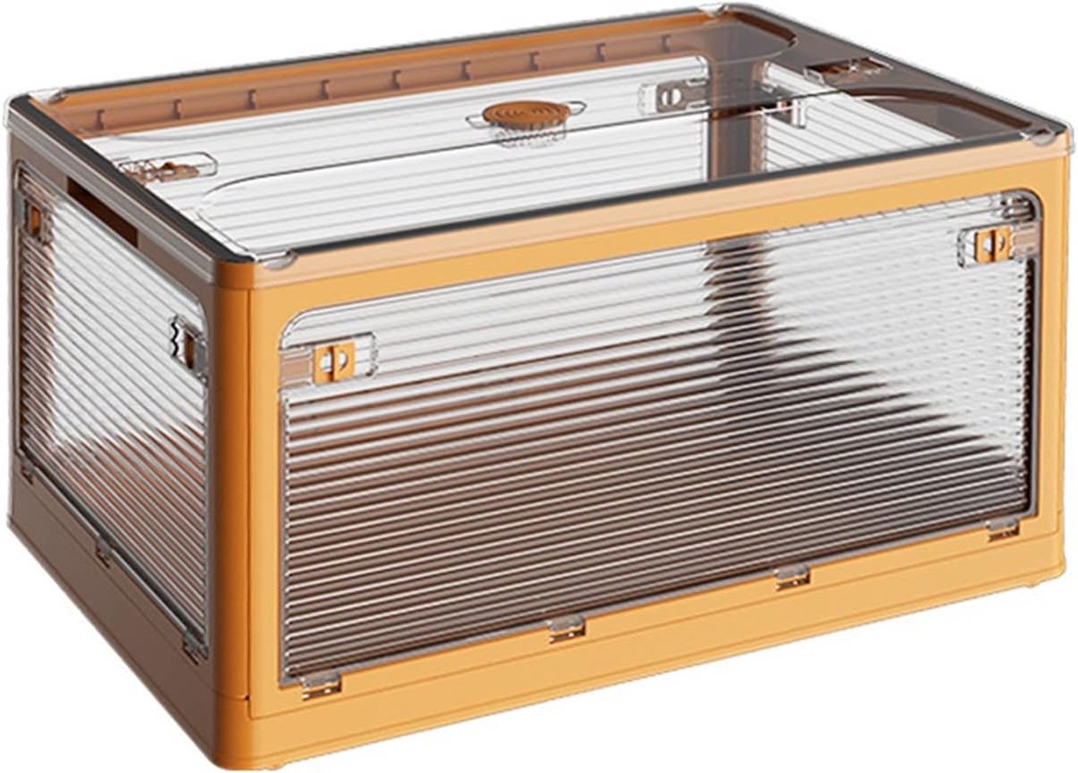 Opvouwbare Opbergdoos - Opbergbak Tuin - Buiten Opbergen - Inclusief Deksel - 51x36x295cm - Geel