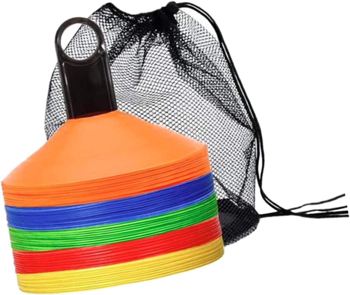Voetbalpionnen Training - Sport Kegels - Verbeter Snelheid - Slijtvast PE Materiaal - 50 Stuks - Diverse Kleuren