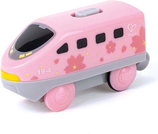 Houten trein locomotief roze - Hape - vanaf 3 jaar van Hape — afbeelding 2