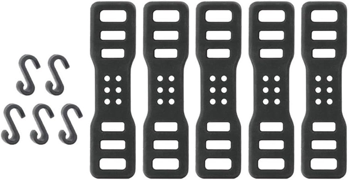 Fiets Siliconen Banden - Bevestigingsbandjes - Accessoires Bevestigen - Elastisch en Duurzaam - 5 Stuks - Zwart