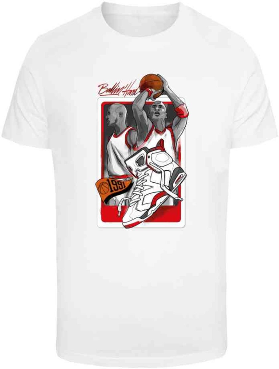 Mister Tee Ballin Hard 1991 Heren Tshirt XL Wit