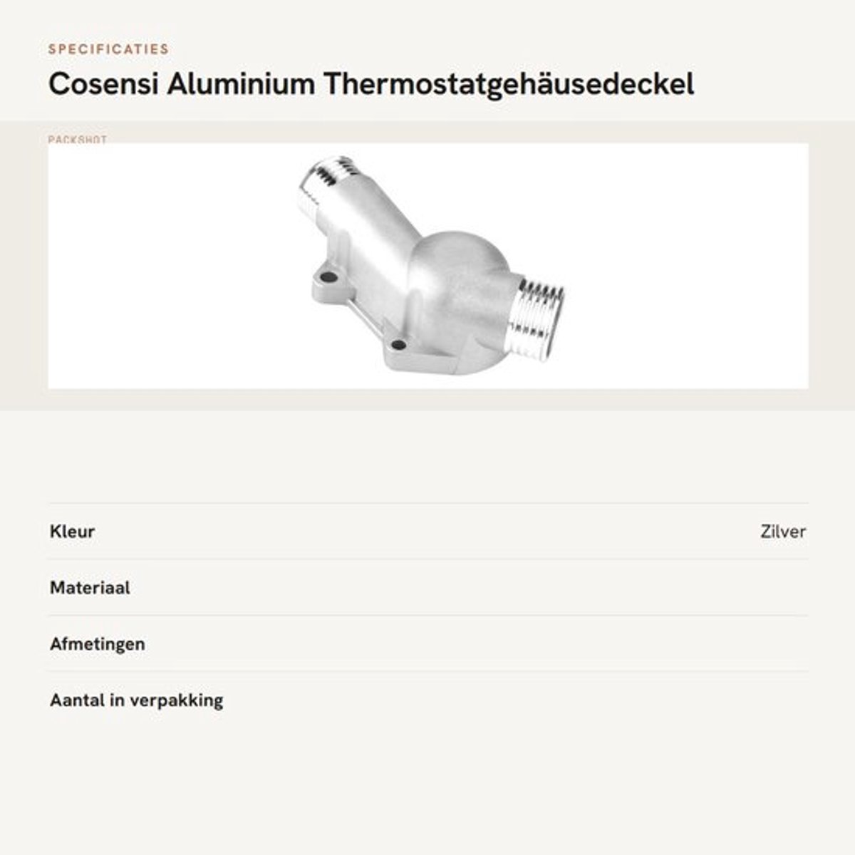 Store_8 - Aluminium Thermostatgehäusedeckel - Geschikt voor M3 Z3 E34 E36