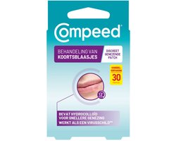 Compeed Koortslippleisters - Koortslipbehandeling - Koortslip pleister - Beschermt de koortslip tot 12 uur - 30 - 30 stuks