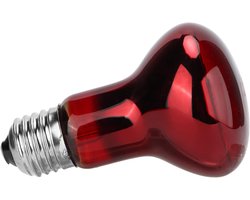 Infrarood Warmtelamp - Reptielenlamp Verwarming - Terrarium Verwarmen - Zacht Niet-Verblindend Licht - 50W - Kwartsglas