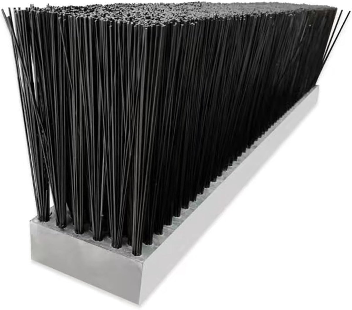 Deurbodem Veegborstel - Deurafdichting Borstel - Tocht Buiten Houden - Aluminiumlegering Houder - 500x30x15mm - Zwart