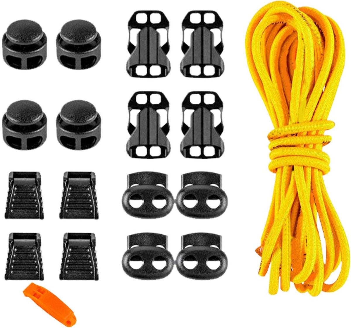 Elastische Touwen - Spanbanden Bungee - Outdoor Bevestiging - Maximaliseert Pakruimte - 320 x 0.3 cm - Zwart